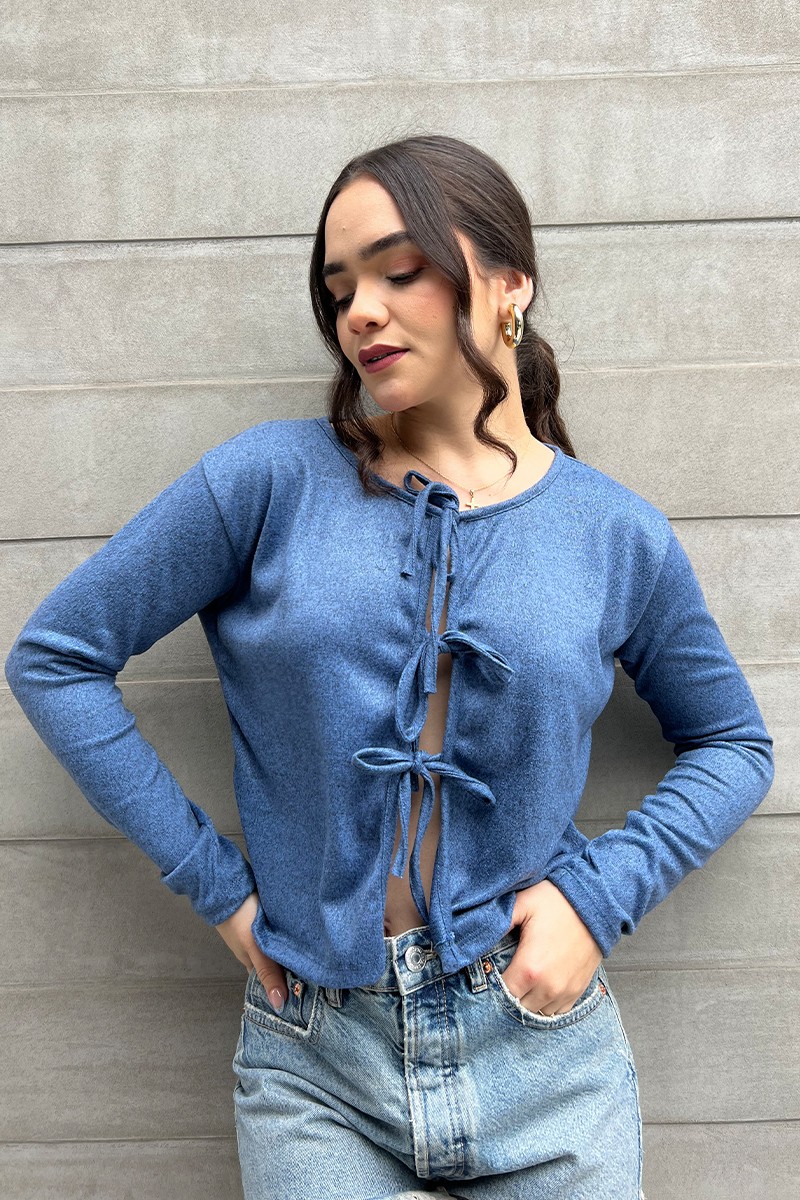 SWEATER TIRAS AZUL