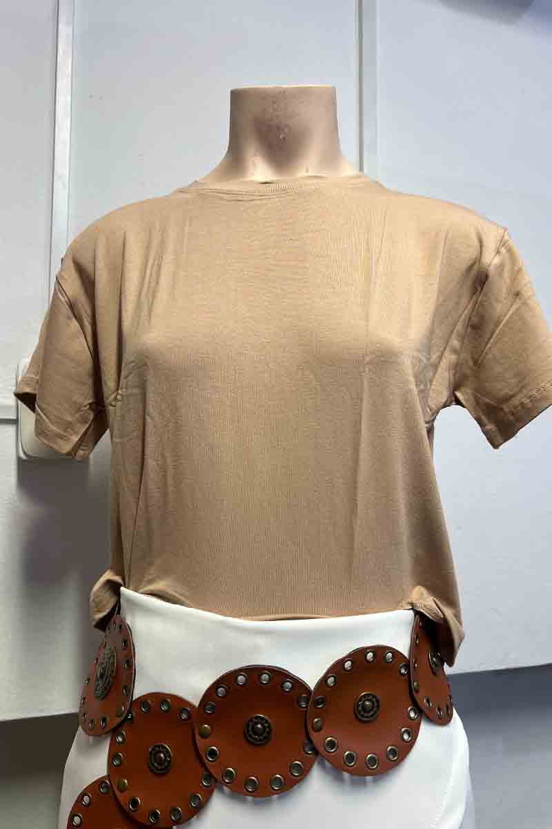 POLO ALGODON BEIGE