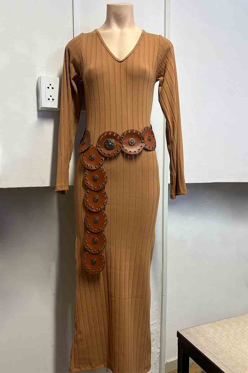 VESTIDO OLIVIA CAMEL