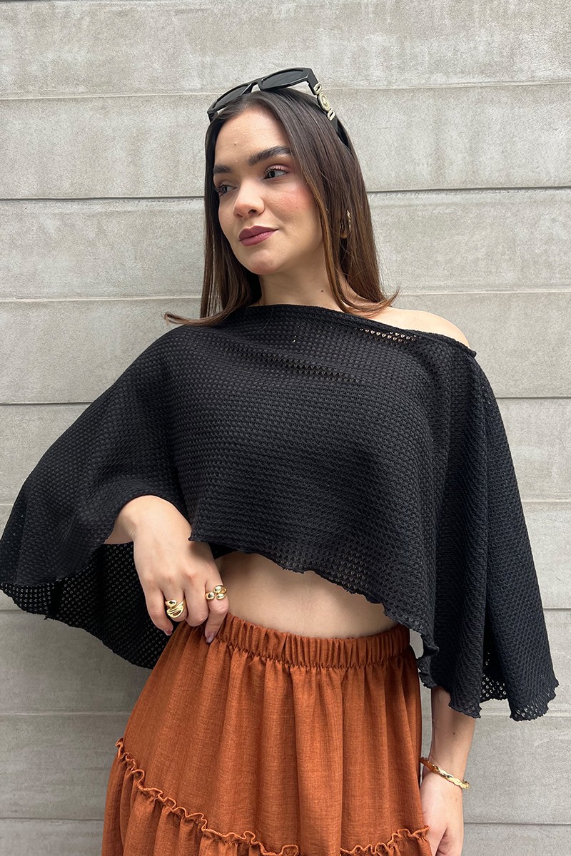 TOP CAPA CROCHET NEGRO