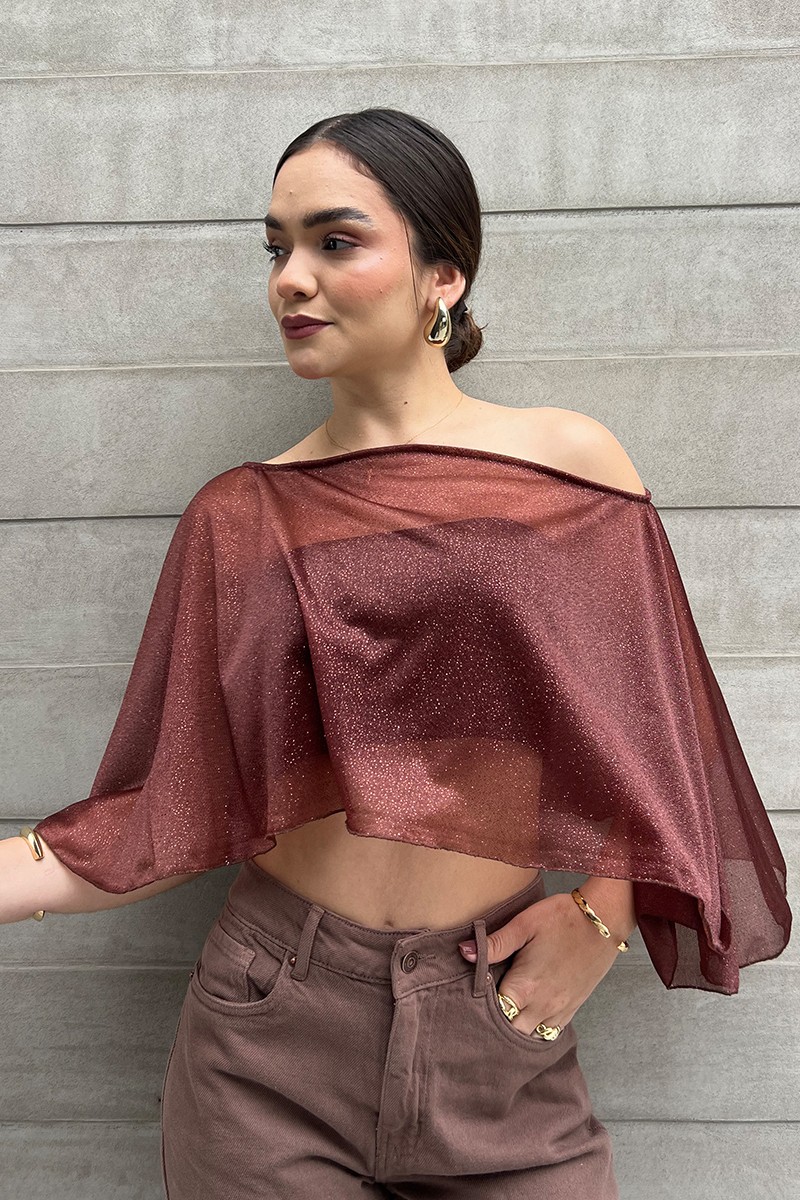 TOP CAPA BRILLO CHOCOLATE 