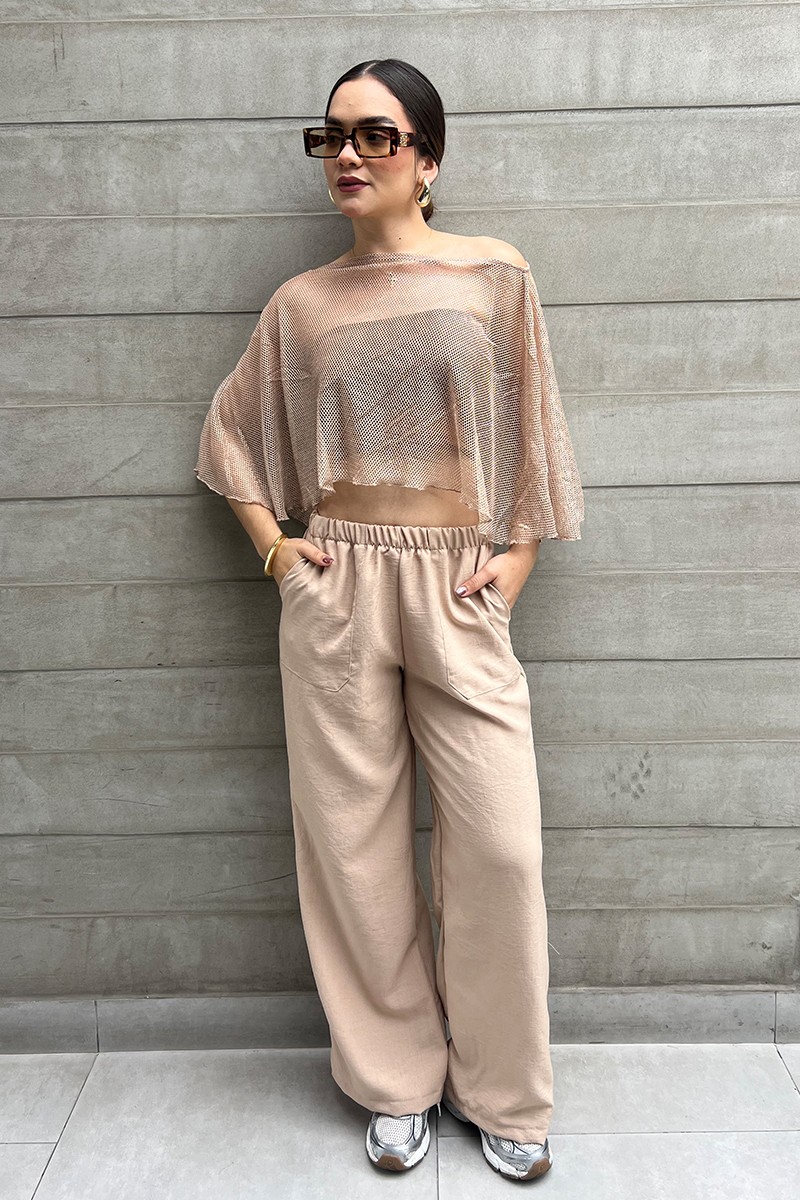 PANTALÓN ANAIS BOLSILLO BEIGE