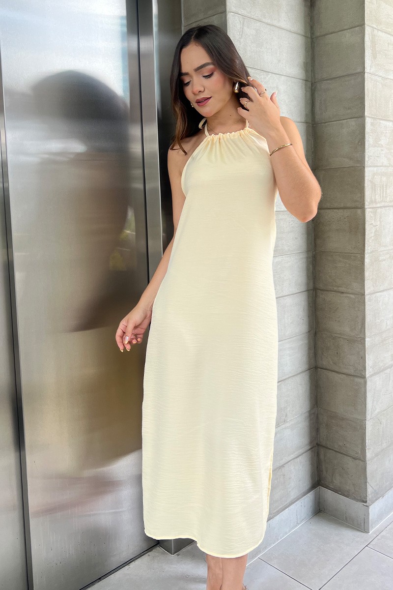 VESTIDO BRIANA MANTEQUILLA