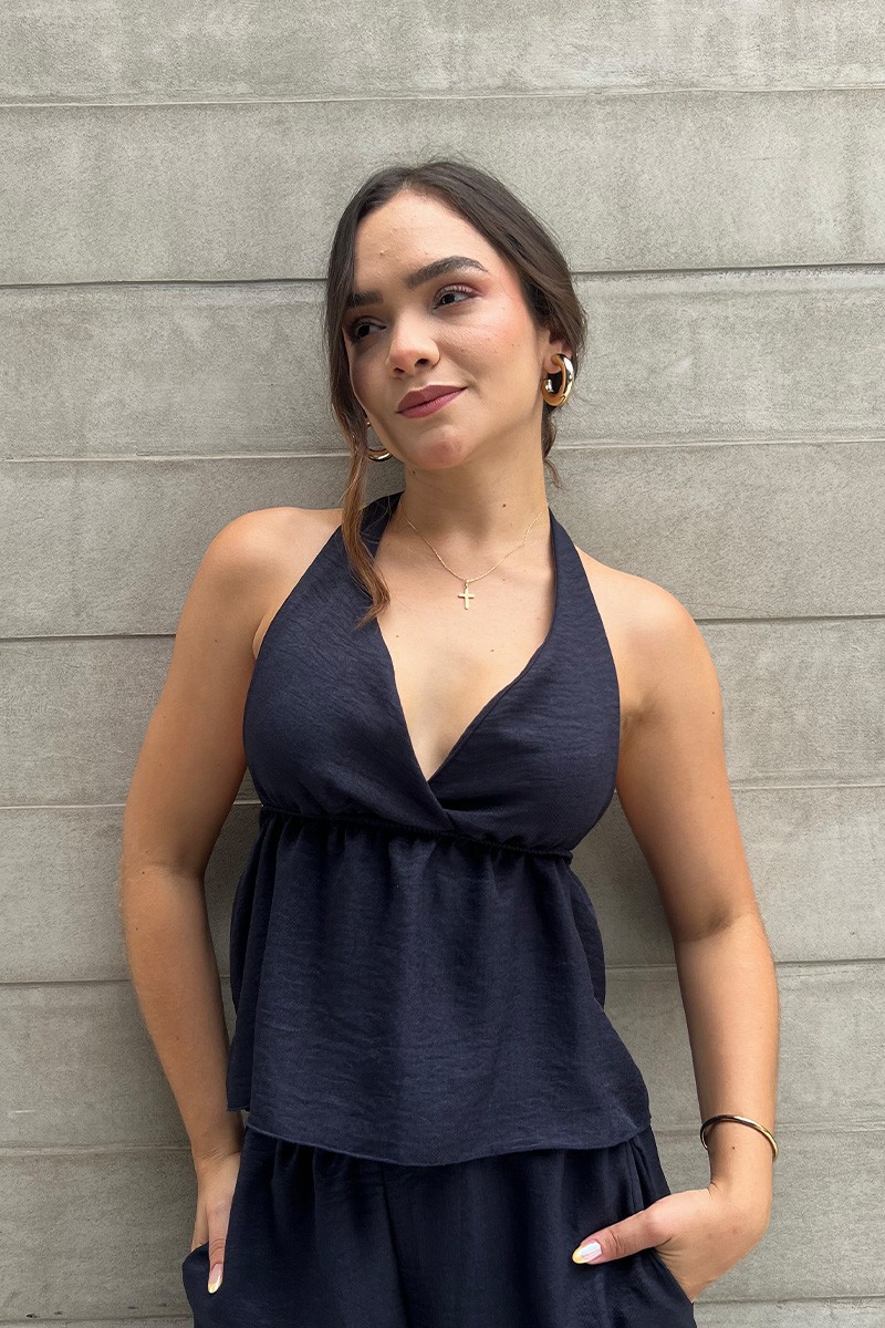 TOP SILVANA AZUL MARINO