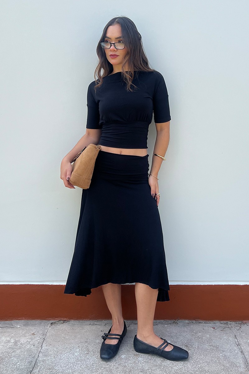 FALDA ASIMÉTRICA  NEGRO