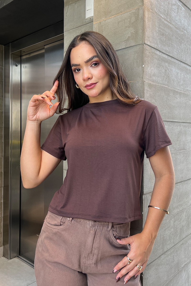 POLO ALGODÓN MARRON