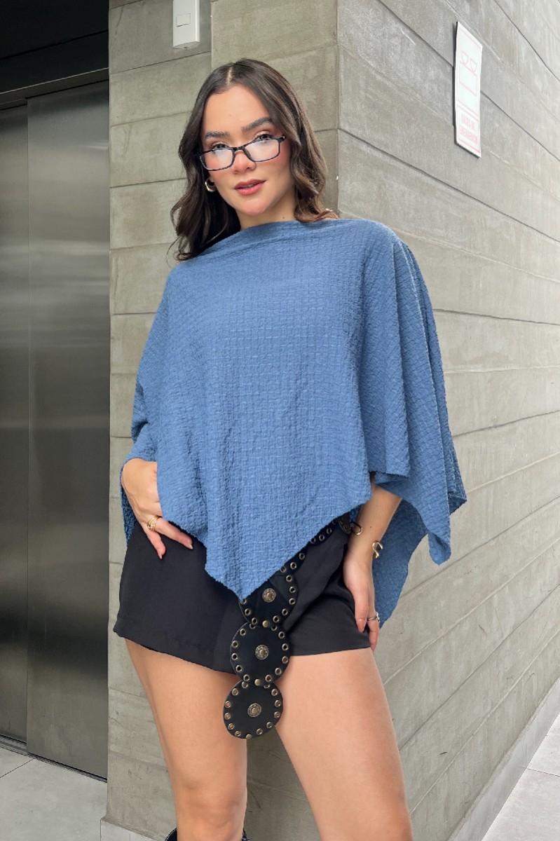 CAPA PONCHO CELESTE