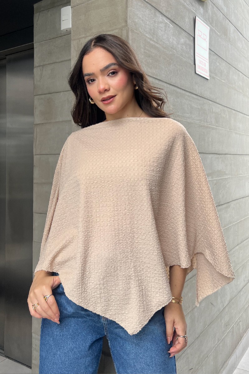 CAPA PONCHO BEIGE